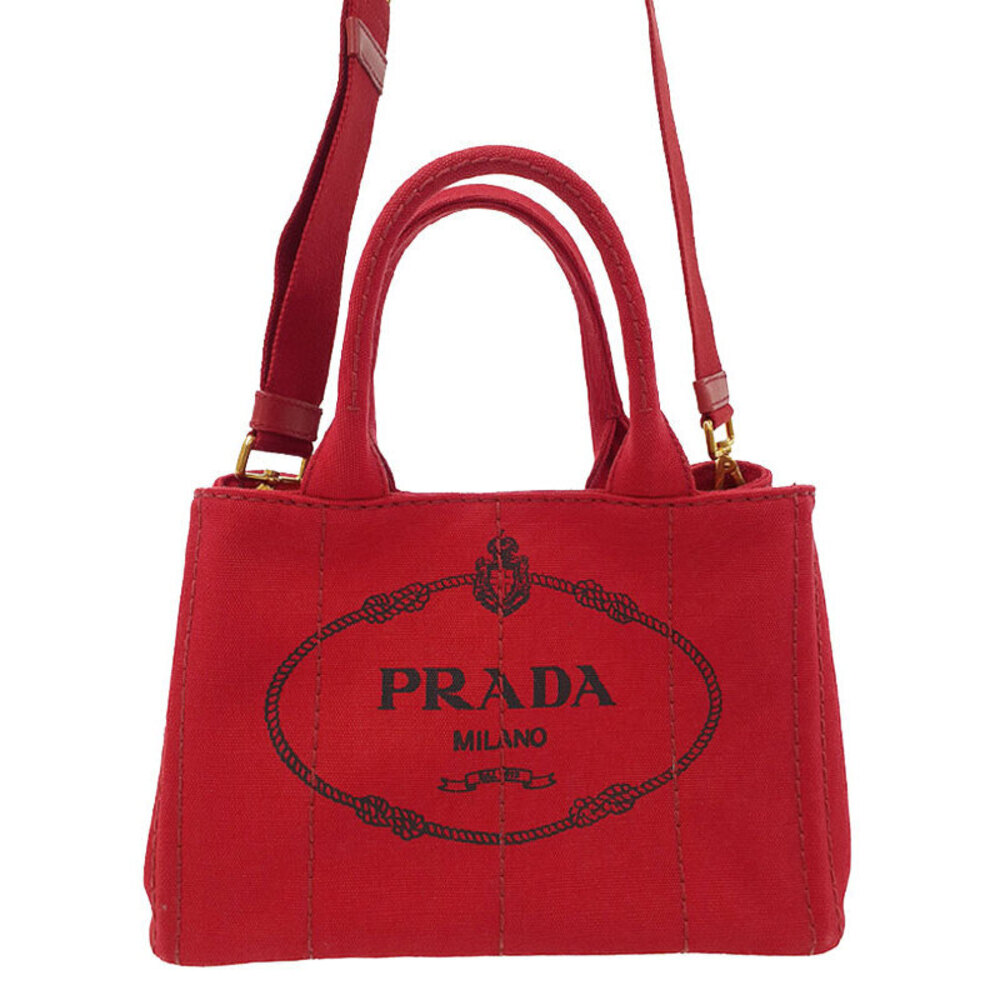 Prada Canapa 2way tote Shoulder bag canvas - Picture 1 of 9
